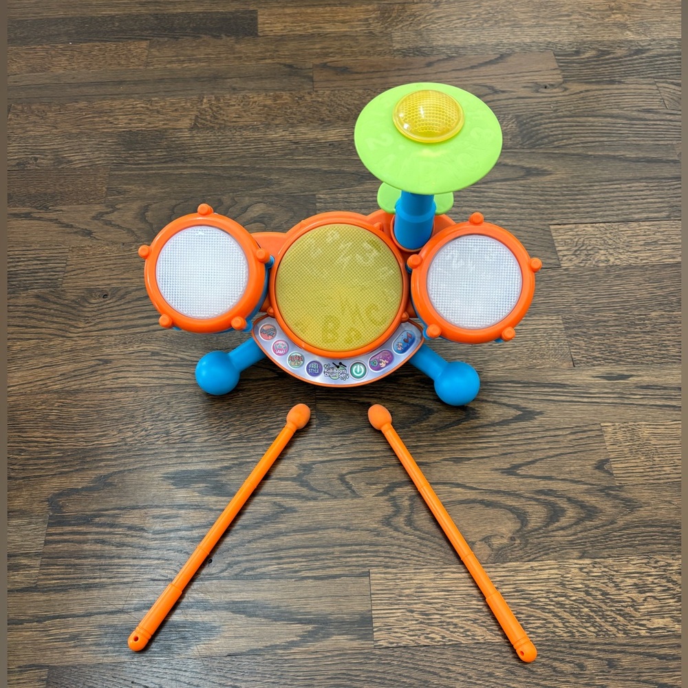VTech KidiBeats Kids Drum Set in Orange and Blue